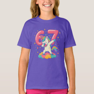 Camiseta 67 Six Seven Unicorn Retro Cultura Popular