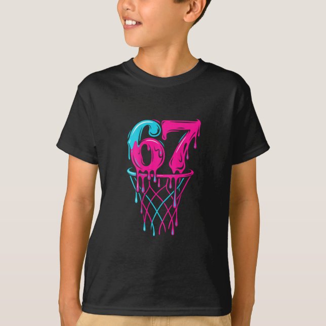 Camiseta 67 Sketll Drip Six Seven Funny Gen Alpha  (Anverso)