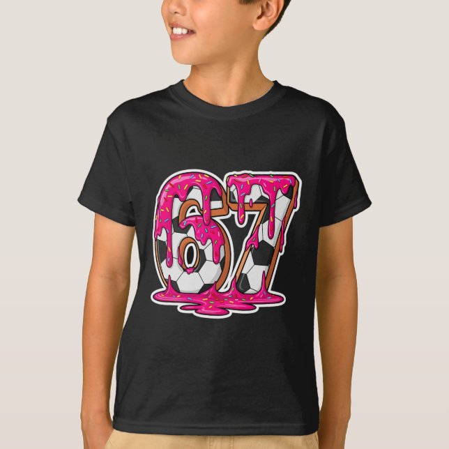 Camiseta 67 Soccer Ice Cream Drip Brain Rot Meme _1  (Anverso)