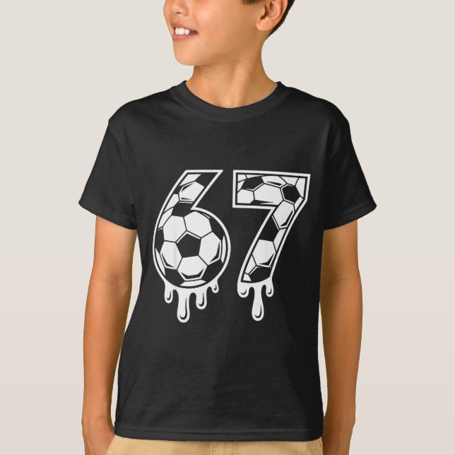 Camiseta 67 Soccer Ice Cream Drip Gen Alpha Six Seven Meme  (Anverso)