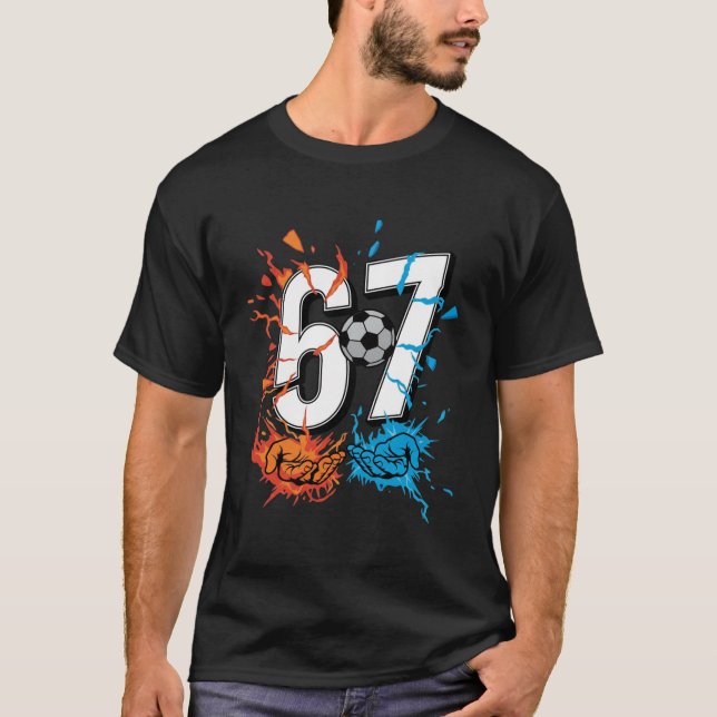 Camiseta 67 Soccer Six Seven Soccer 6 7 Kids Boys Girls (Anverso)