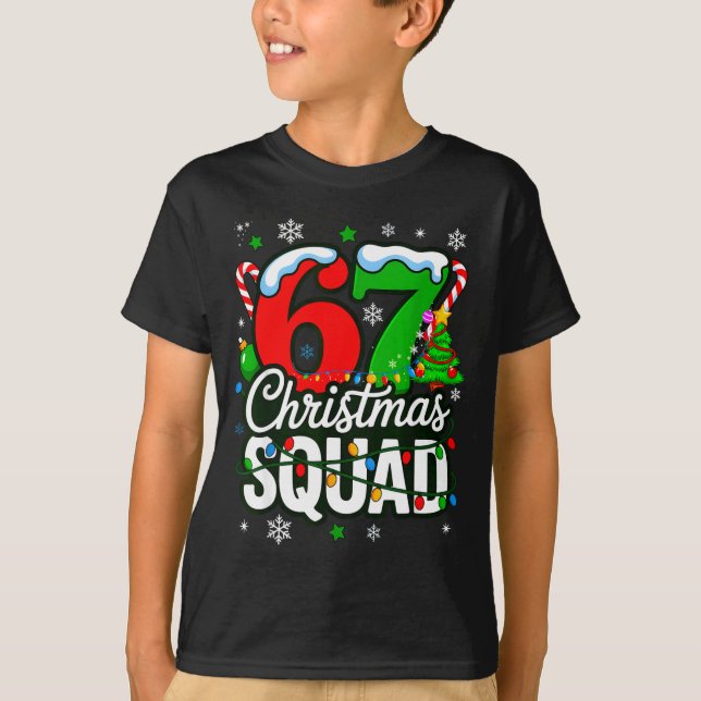 Camiseta 67 Squad Teacher Christmas Funny Holiday Clroom Cr (Anverso)