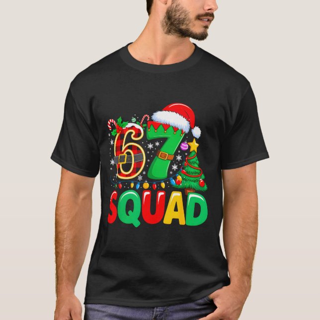 Camiseta 67 Squad Teacher Christmas Funny Holiday Clroom Cr (Anverso)