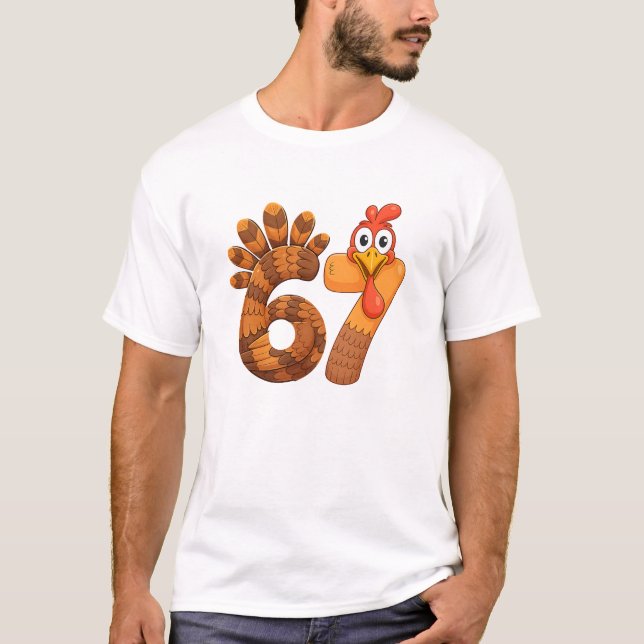Camiseta 67 turkey thanksgiving funny (Anverso)