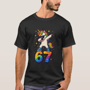Camiseta 67 Unicornio haciendo dabbing Seis Siete Meme Dive