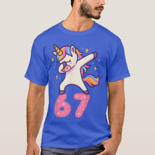 Camiseta 67 Unicornio para niñas Si Seven Meme Brainrot Div