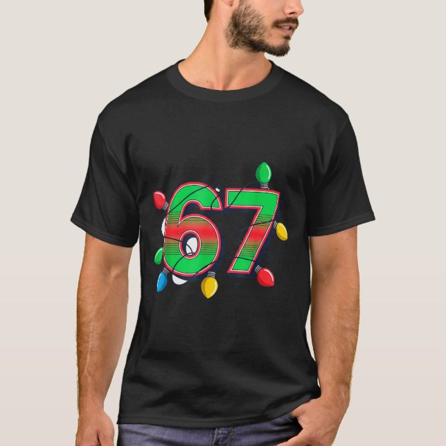 Camiseta 67 Xmas Lights Tacky Meme Design  (Anverso)