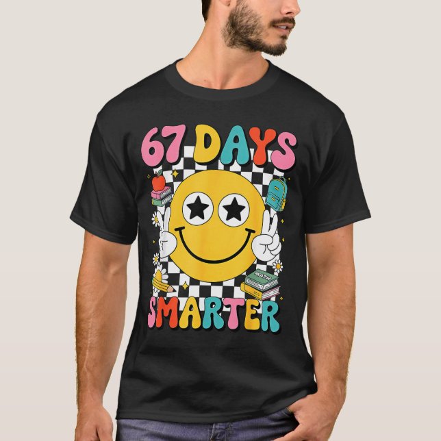 Camiseta 67th Day Of School 67 Days Smarter Teacher  (Anverso)