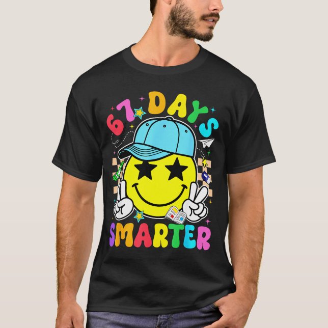 Camiseta 67th Day Of School 67 Days Smarter Teacher Boy Gir (Anverso)