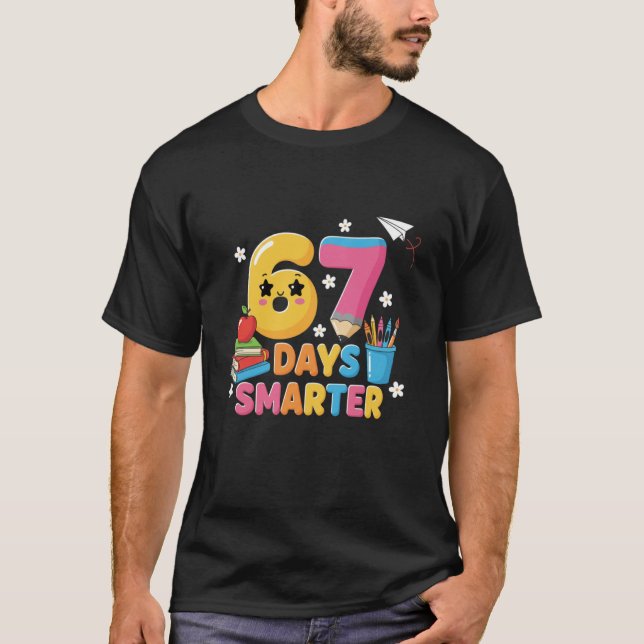 Camiseta 67th Day of School 67 Days Smarter Teacher Boys Gi (Anverso)