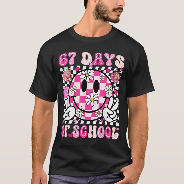 Camiseta 67th Day Of School 67 Days Smarter Teacher Girl Wo (Anverso)