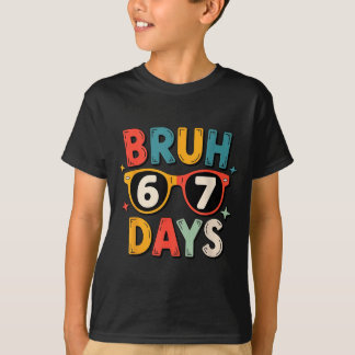 Camiseta 67th Day Of School Bruh Kids Celebration Design 