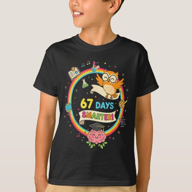 Camiseta 67th Day Of School Shirt 67 Days Smarter Teacher B (Anverso)