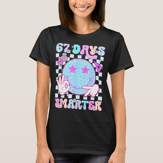 Camiseta 67th Day Of School Shirt 67 Days Smarter Teacher B (Anverso)