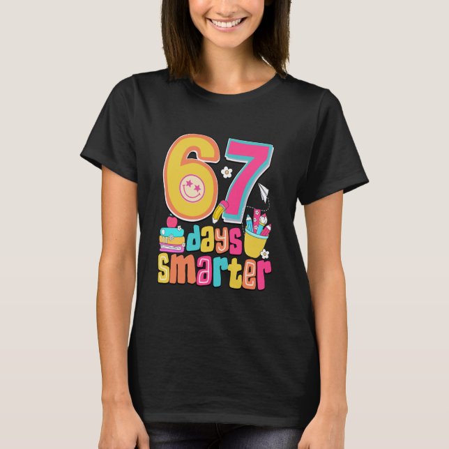 Camiseta 67th Day of School Shirt 67 Days Smarter Teacher B (Anverso)
