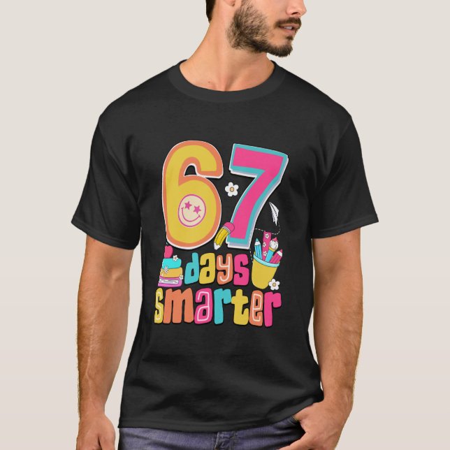 Camiseta 67th Day of School Shirt 67 Days Smarter Teacher B (Anverso)