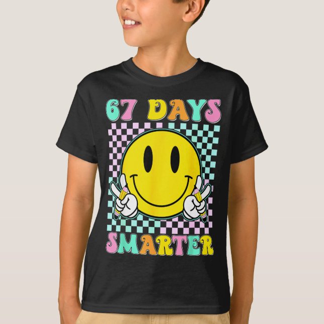 Camiseta 67th Day Of School Shirt 67 Days Smarter Teacher B (Anverso)