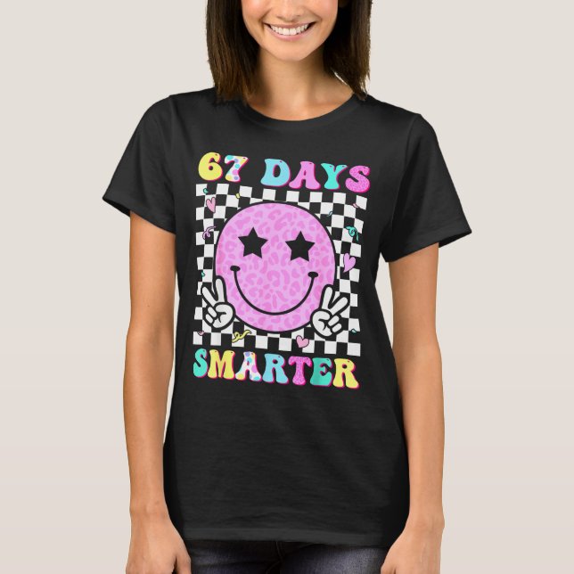 Camiseta 67th Day Of School Shirt 67 Days Smarter Teacher G (Anverso)