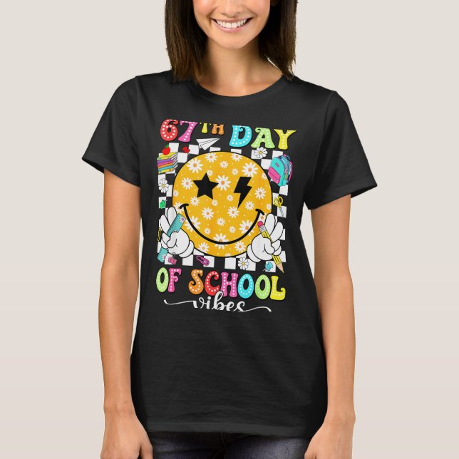 Camiseta 67th Day Of School Vibes 67 Days Smarter Teacher B (Anverso)