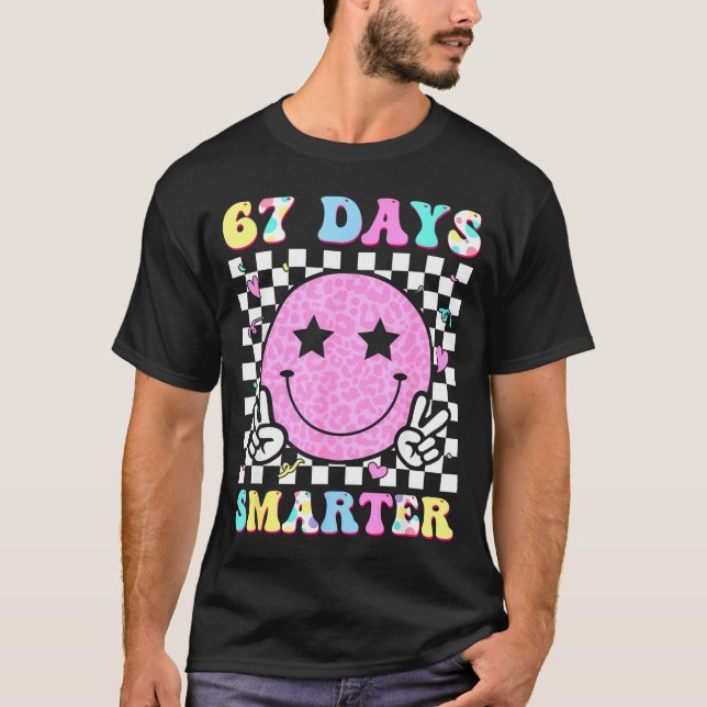Camiseta 67th Days Smarter Smile Face 67 Days School Teache (Anverso)