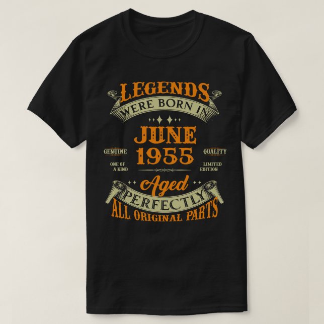 Camiseta 68ª Leyenda De Regalo De Cumpleaños Nacida En Juni (Diseño del anverso)
