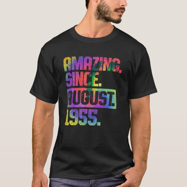 Camiseta 68.º tinte de cumpleaños asombroso desde agosto de (Anverso)