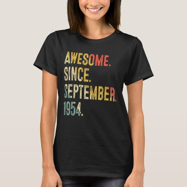 Camiseta 68 años de edad increíble desde septiembre de 1954 (Anverso)