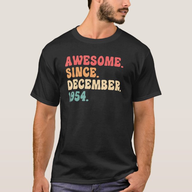 Camiseta 68 Años Diciembre 68 Cumpleaños De Los Hombres Muj (Anverso)