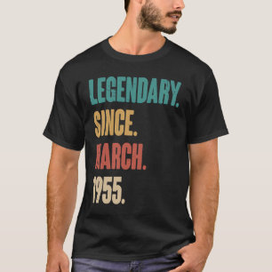 Camiseta 68 años Vintage 1955 Cumpleaños 68 de marzo Deco