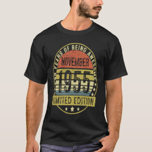 Camiseta 68 años Vintage Noviembre 1955 68º cumpleaños