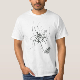 Camiseta 68 Arte de Tatuaje Tribal Abstracto Blanco Negro