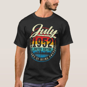 Camiseta 69ª Decoraciones de Cumpleaños Julio 1952 Hombres 