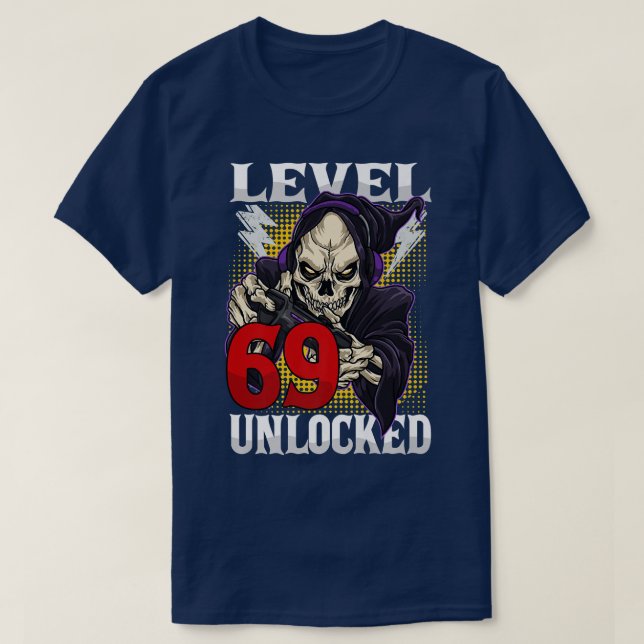 Camiseta 69.º Aniversario del Esquetón del Nivel 69 Gama de (Diseño del anverso)