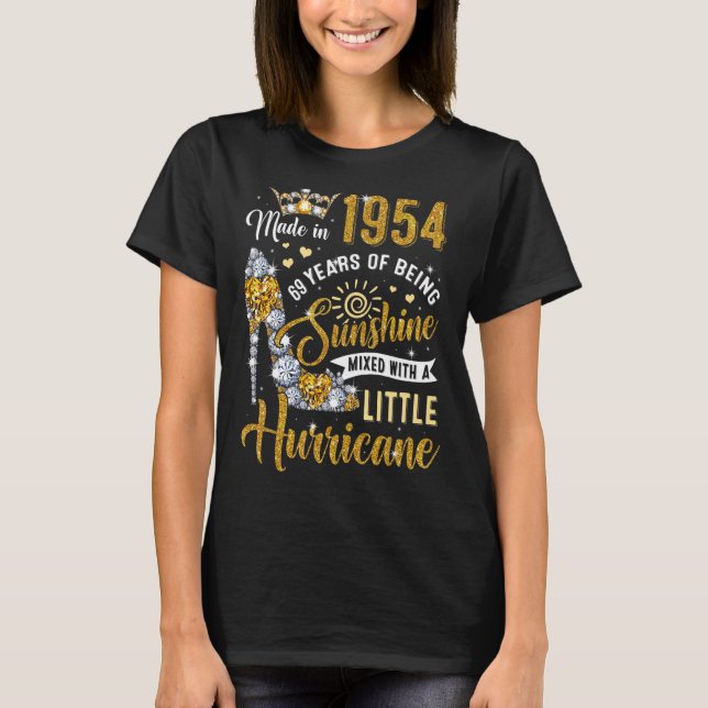 Camiseta 69 Años Hecho En 1954 Reina Diamante De Cumpleaños (Anverso)