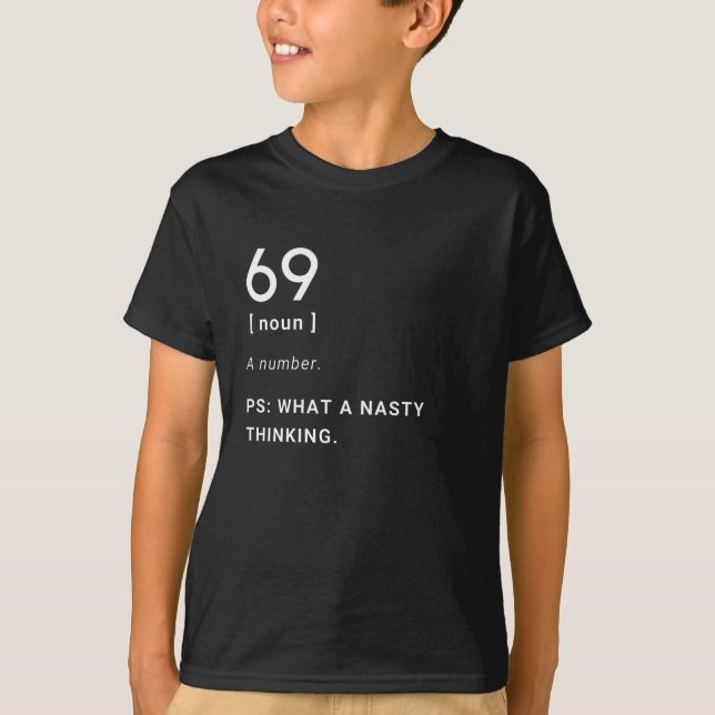 Camiseta 69 divertida definición (Anverso)