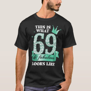 Camiseta 69 y fabulosa foto del grupo Fiesta negro turquesa