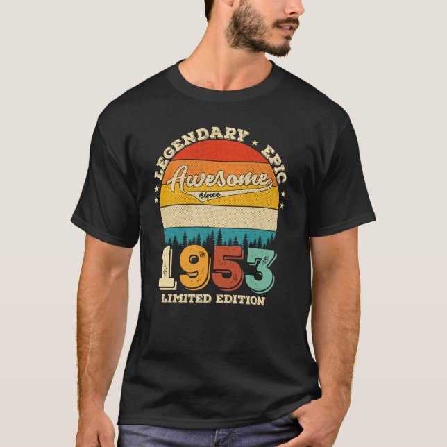 Camiseta 69 Year Old Awesome Since 1953 69th Birthday Gift (Anverso)