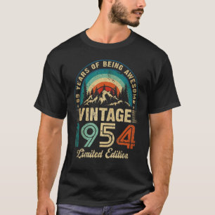 Camiseta 69 Years Old Vintage 1954 Limited Edition 69th Bir