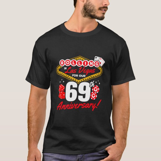 Camiseta 69Th Anniversary Vegas 69Th Wedding Anniversary La (Anverso)