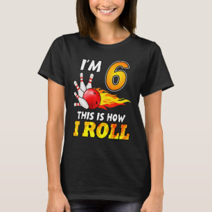 Camiseta 6.ª Bolera De Cumpleaños Así Es Como Vuelo 6 Años 