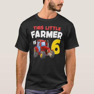 Camiseta 6.ª fiesta de cumpleaños F del Tractor de Granja d