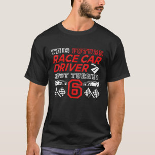 Camiseta 6.ª fiesta de cumpleaños para conductores de autos