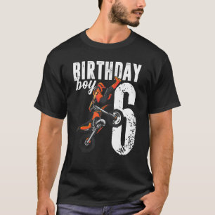 Camiseta 6.ª Fiesta De Cumpleaños Para Muchacho De 6 Años D