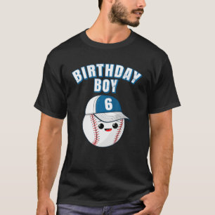 Camiseta 6.º Béisbol Jugador Funny De 6 Años