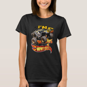 Camiseta 6.º Camión Monstruo De Cumpleaños De 6 Años Para K
