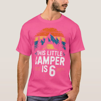 Camiseta 6.º Camping De Cumpleaños Para Niños De 6 Años Cam