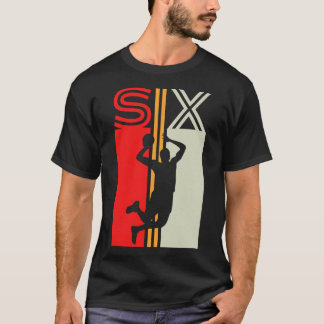 Camiseta 6.º Chica de Básquetbol Retro de cumpleaños de niñ