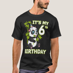 Camiseta 6.º cumpleaños 6 años Fiesta Animal Panda