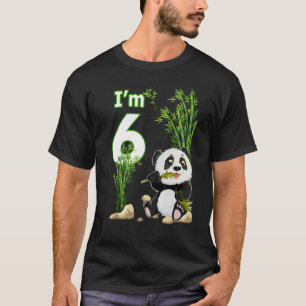 Camiseta 6.º cumpleaños 6 años Fiesta Animal Panda