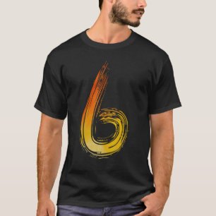 Camiseta 6.º cumpleaños Artista acuarela pintador colorido